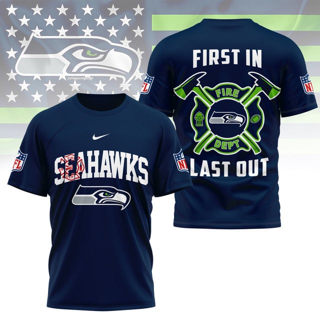 LIMITED EDITION - NEW CUSTOMIZED NFL06 SSH SEATTLE SEAHAWKS FIRE DEPT 3D SHIRT