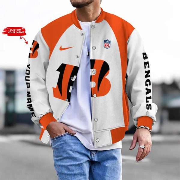 LIMITED EDITION - NEW CUSTOMIZED NFL16 CCB CC BENGALS BASEBALL JACKET, SATIN VARSITY JACKET