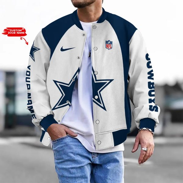 LIMITED EDITION - NEW CUSTOMIZED NFL21 DCB DL COWBOYS BASEBALL JACKET, SATIN VARSITY JACKET