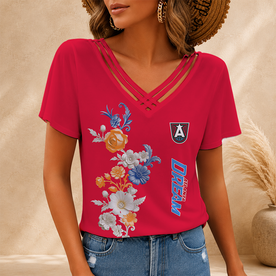 [FAN FAVORITE] NEW CUSTOMIZED WNBA01 ALD ATLANTA DREAM V-NECK SHIRT