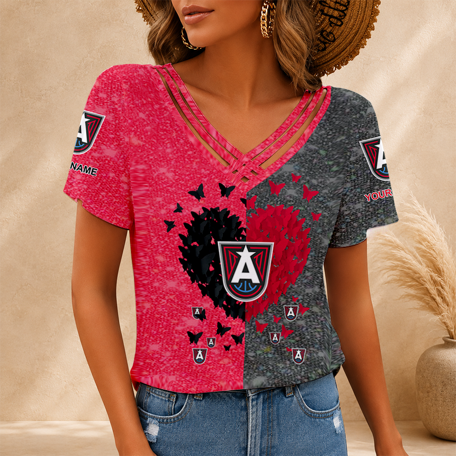 LIMITED EDITION - NEW CUSTOMIZED WNBA01 ALD ATLANTA DREAM V-NECK SHIRT