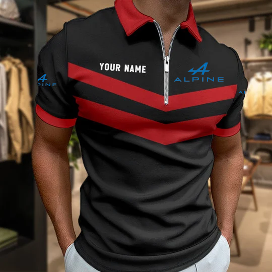 LIMITED EDITION - NEW CUSTOMIZED F101 ALP ALPINE ZIP POLO SHIRT
