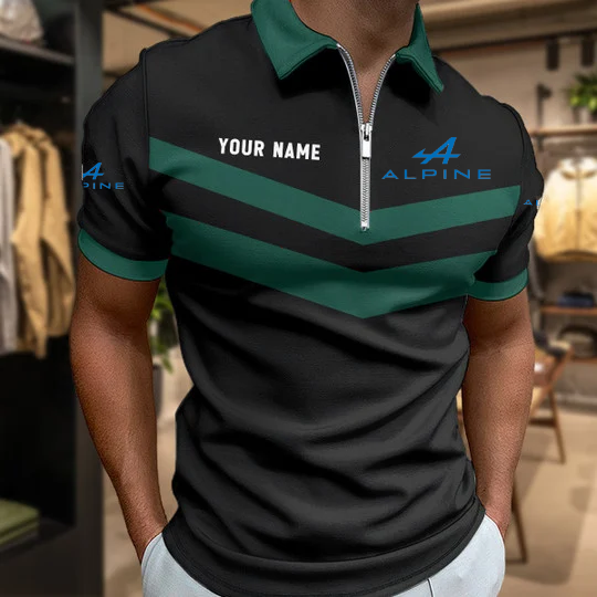 LIMITED EDITION - NEW CUSTOMIZED F101 ALP ALPINE ZIP POLO SHIRT