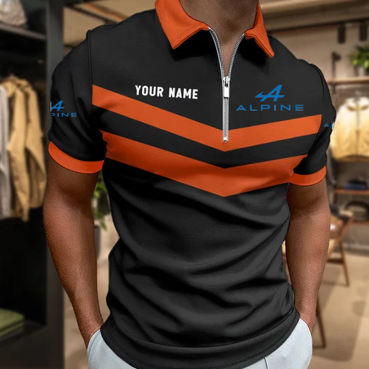LIMITED EDITION - NEW CUSTOMIZED F101 ALP ALPINE ZIP POLO SHIRT