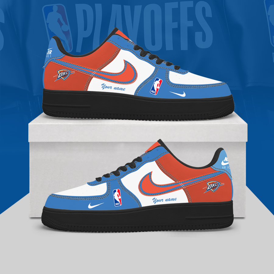 [HOT DEAL] NEW CUSTOMIZED  NBA01 OCT OKLAHOMA CITY THUNDER  AF1 SHOES