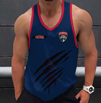 LIMITED EDITION - NEW CUSTOMIZED NHL01 FPT FLORIDA PANTHERS UNISEX TANK TOP