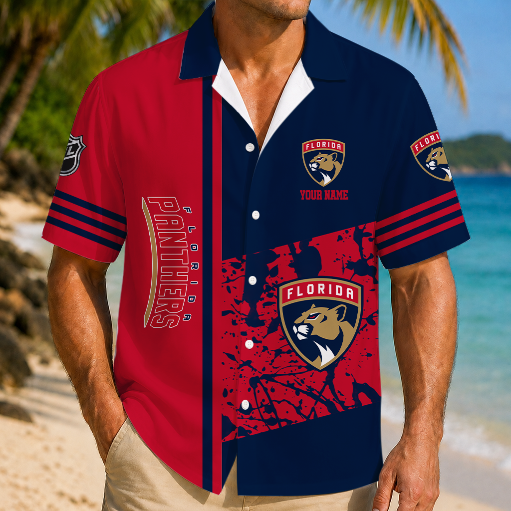 LIMITED EDITION - NEW CUSTOMIZED NHL01 FPT FLORIDA PANTHERS UNISEX HAWAIIAN SHIRT