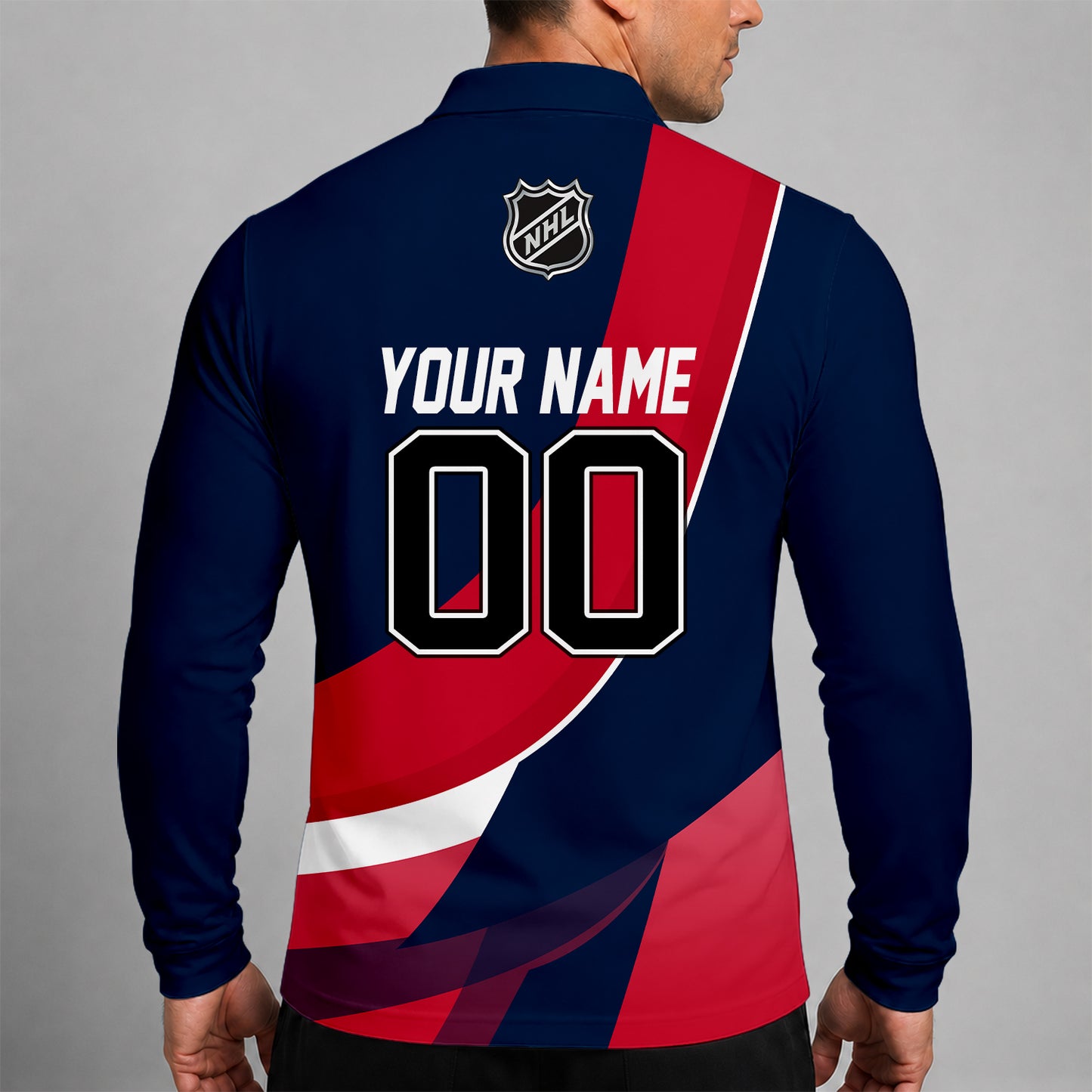[SUPER SALE] NEW CUSTOMIZED NHL01 FPT FLORIDA PANTHERS MEN LONG SLEEVE POLO