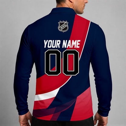 [SUPER SALE] NEW CUSTOMIZED NHL01 FPT FLORIDA PANTHERS MEN LONG SLEEVE POLO