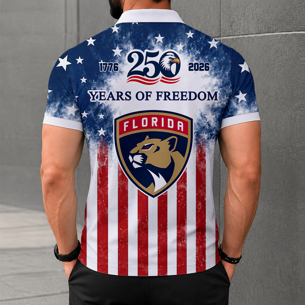 LIMITED EDITION - NEW CUSTOMIZED NHL01 FPT FLORIDA PANTHERS POLO SHIRT, ZIP POLO SHIRT & T-SHIRTS