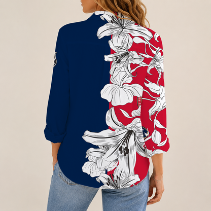 [SUPER SALE] NEW CUSTOMIZED NHL01 FPT FLORIDA PANTHERS WOMEN CASUAL SHIRT