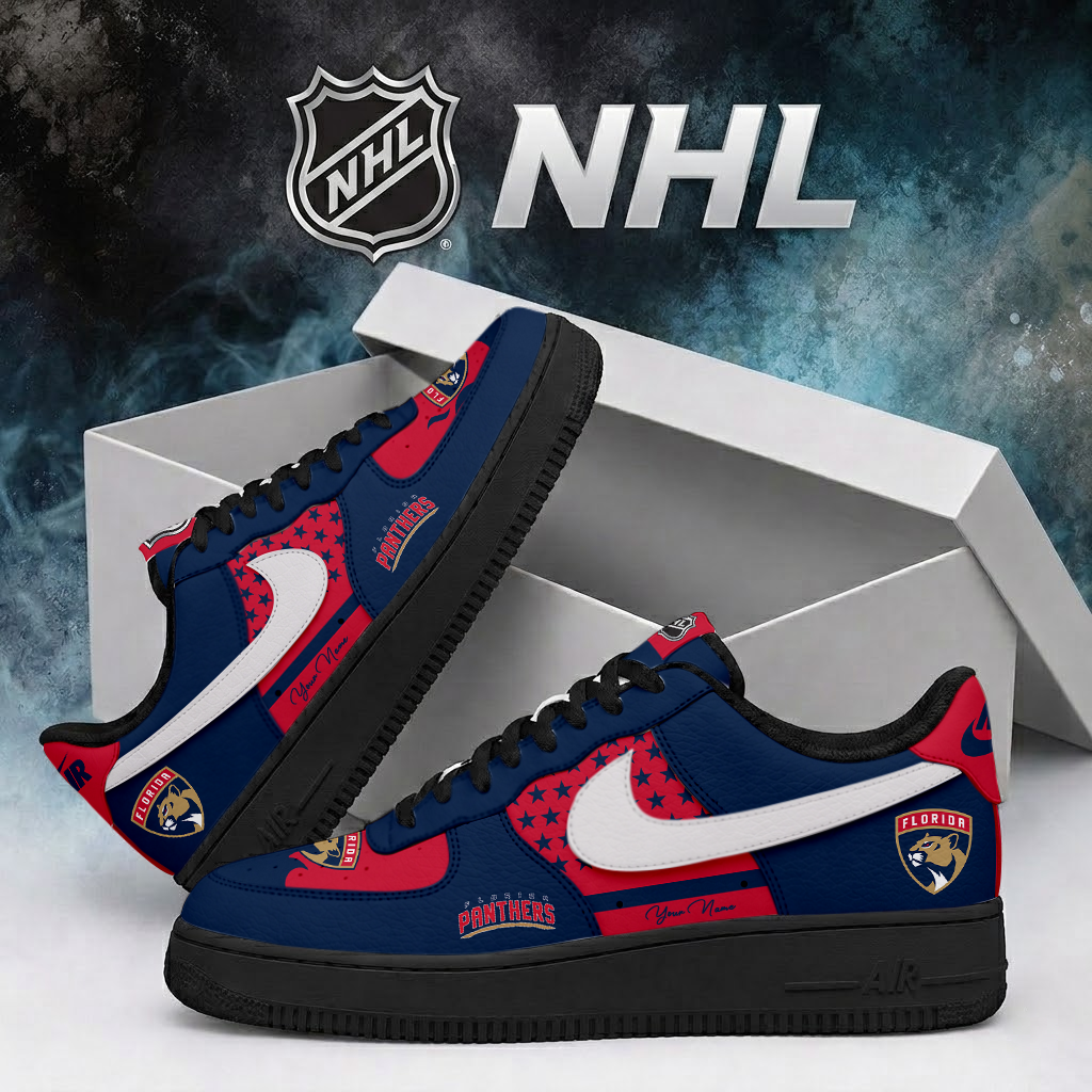 SPECIAL EDITION - NEW CUSTOMIZED NHL01 FPT FLORIDA PANTHERS AF1 SHOES