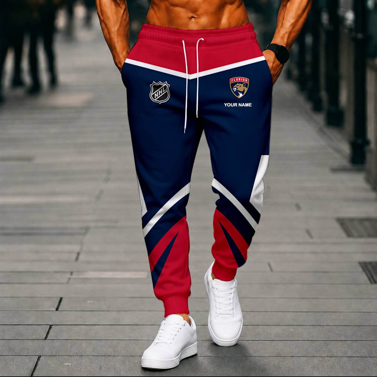 LIMITED EDITION - NEW CUSTOMIZED NHL01 FPT FLORIDA PANTHERS UNISEX LONG PANTS