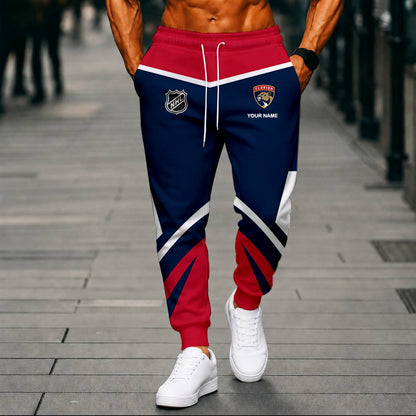 LIMITED EDITION - NEW CUSTOMIZED NHL01 FPT FLORIDA PANTHERS UNISEX LONG PANTS
