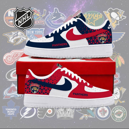 LIMITED EDITION - NEW CUSTOMIZED NHL01 FPT FLORIDA PANTHERS AF1 SHOES