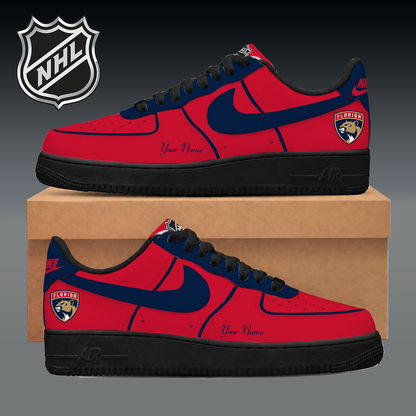 LIMITED EDITION - NEW CUSTOMIZED NHL01 FPT FLORIDA PANTHERS AF1 SNEAKER