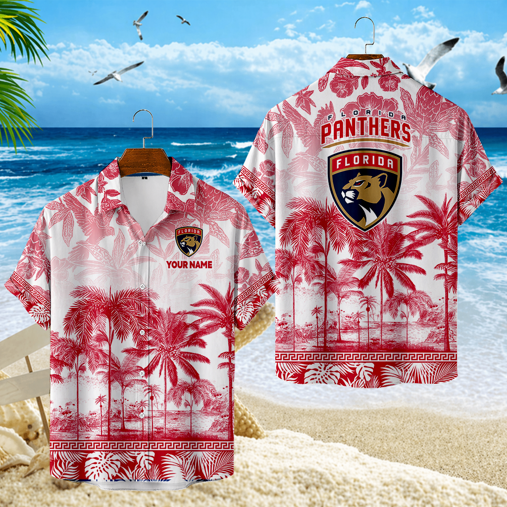 LIMITED EDITION - NEW CUSTOMIZED NHL01 FPT FLORIDA PANTHERS UNISEX HAWAIIAN SHIRT