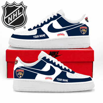 LIMITED EDITION - NEW CUSTOMIZED NHL01 FPT FLORIDA PANTHERS AF1 SHOES