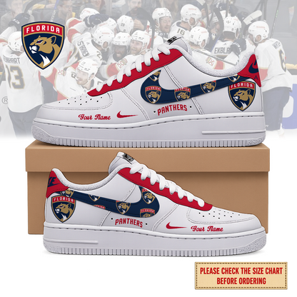 EXCLUSIVE EDITION - NEW CUSTOMIZED NHL01 FPT FLORIDA PANTHERS AF1 SHOES