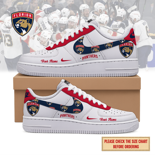 EXCLUSIVE EDITION - NEW CUSTOMIZED NHL01 FPT FLORIDA PANTHERS AF1 SHOES