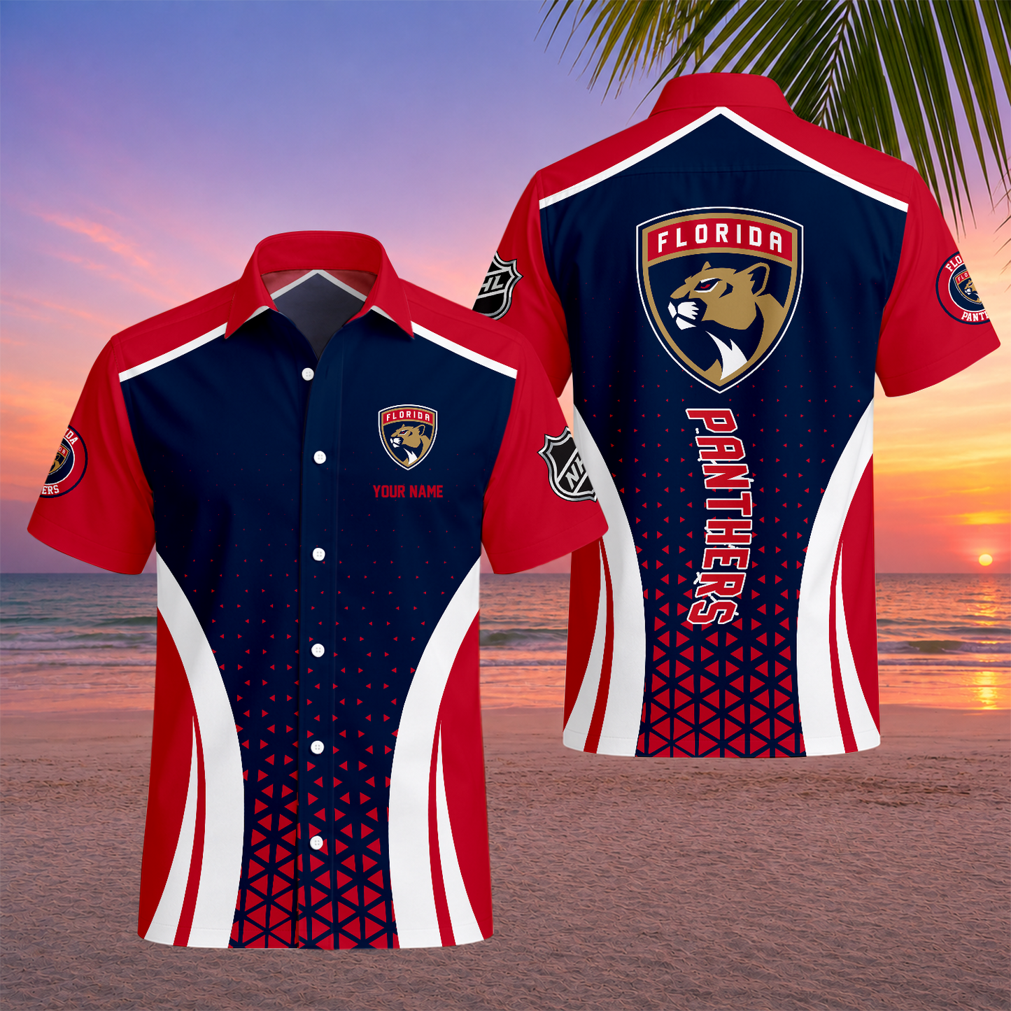 LIMITED EDITION - NEW CUSTOMIZED NHL01 FPT FLORIDA PANTHERS UNISEX HAWAIIAN SHIRT