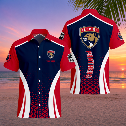 LIMITED EDITION - NEW CUSTOMIZED NHL01 FPT FLORIDA PANTHERS UNISEX HAWAIIAN SHIRT