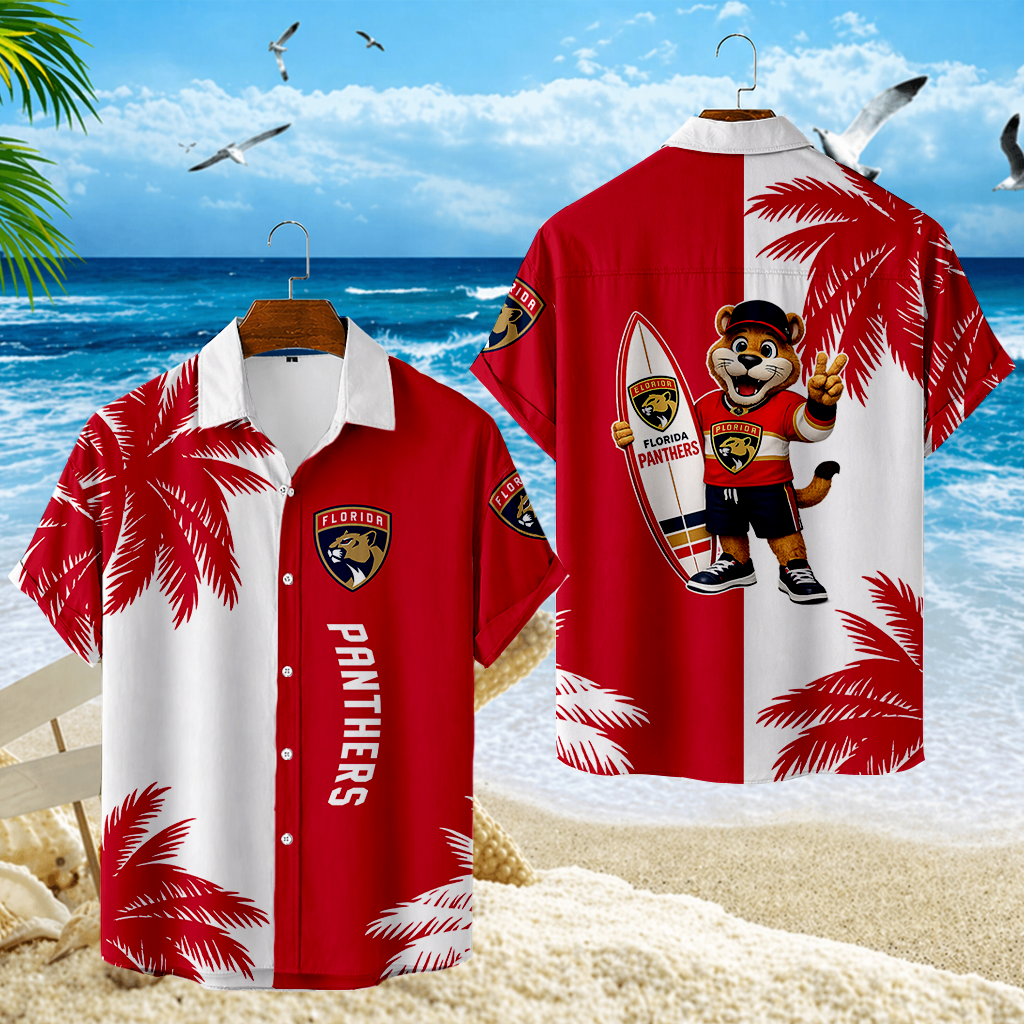 LIMITED EDITION - NEW CUSTOMIZED NHL01 FPT FLORIDA PANTHERS UNISEX HAWAIIAN SHIRT