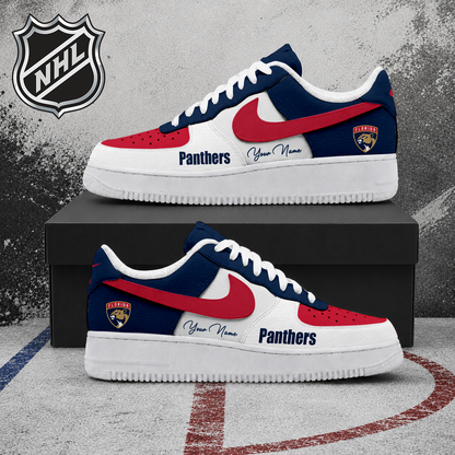 FINAL CLEARANCE - NEW CUSTOMIZED NHL01 FPT FLORIDA PANTHERS AF1 SHOES