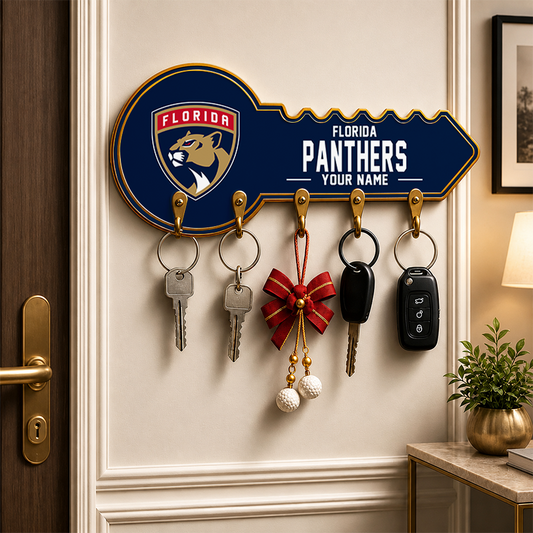 [SUPER SALE] NEW CUSTOMIZED NHL01 FPT FLORIDA PANTHERS WALL KEY HOLDER FOR HOME