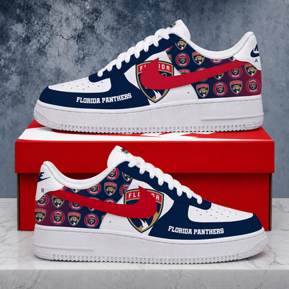 LIMITED EDITION - NEW CUSTOMIZED NHL01 FPT FLORIDA PANTHERS AF1 SHOES