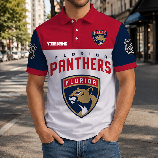 EXCLUSIVE EDITION - NEW CUSTOMIZED NHL01 FPT FLORIDA PANTHERS T-SHIRT, POLO SHIRT, ZIP POLO SHIRT, SWEATSHIRT, HOODIE & ZIP HOODIE