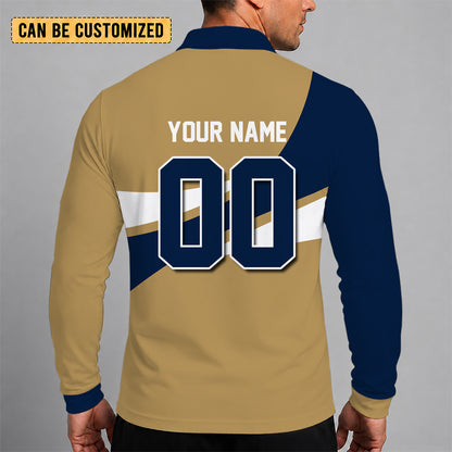 [SUPER SALE] NEW CUSTOMIZED NHL01 FPT FLORIDA PANTHERS MEN LONG SLEEVE POLO