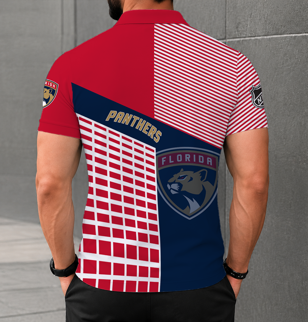 VIRAL EDITION - NEW CUSTOMIZED NHL01 FPT FLORIDA PANTHERS POLO SHIRT