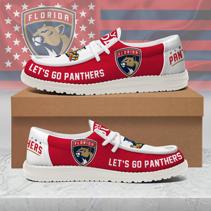 LIMITED EDITION - NEW CUSTOMIZED NHL01 FPT FLORIDA PANTHERS LOAFER SHOES