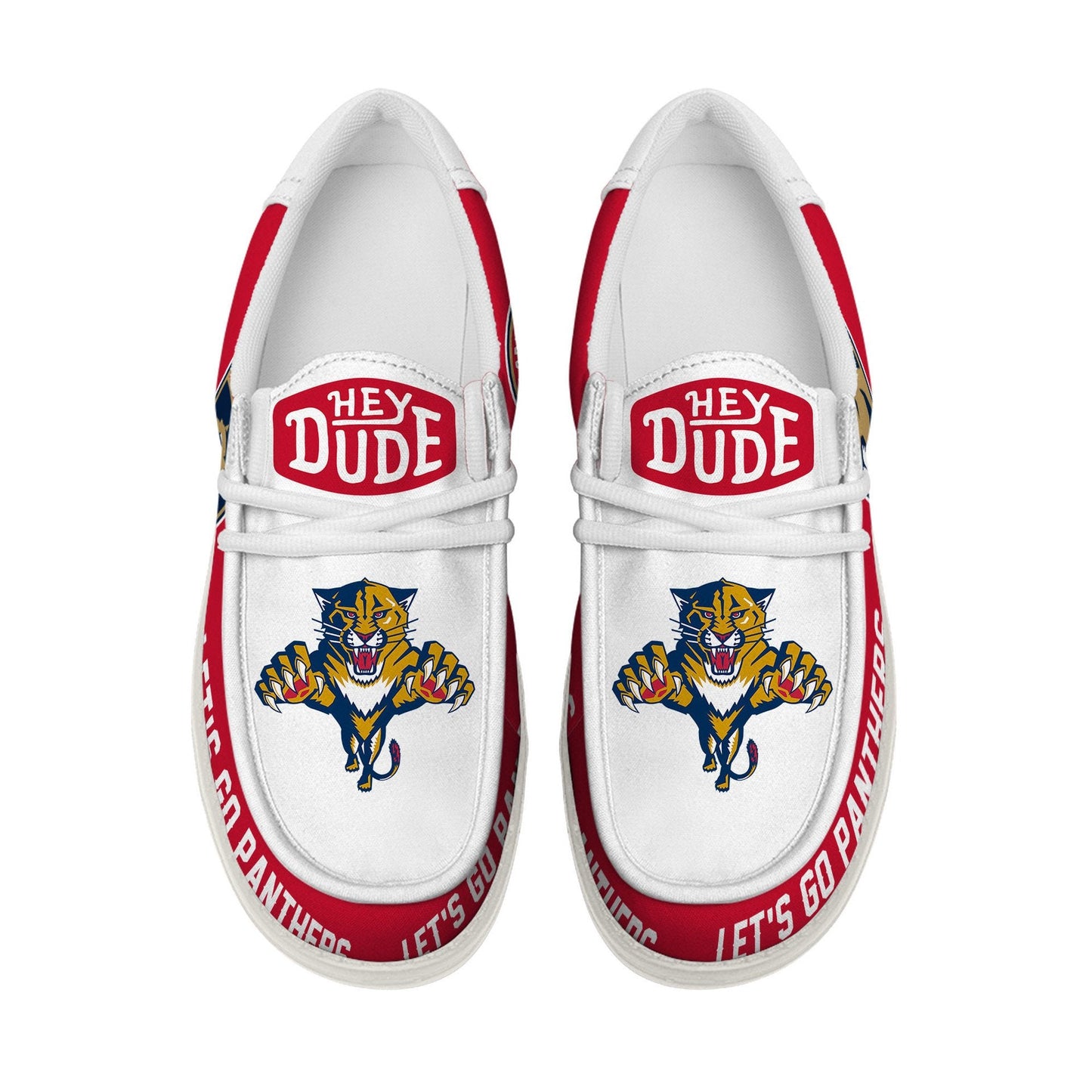 LIMITED EDITION - NEW CUSTOMIZED NHL01 FPT FLORIDA PANTHERS LOAFER SHOES