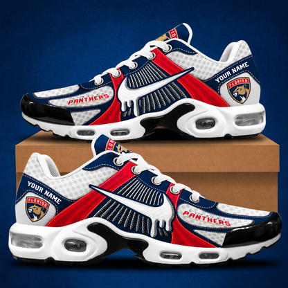 LIMITED EDITION - NEW CUSTOMIZED NHL01 FPT FLORIDA PANTHERS AIR MAX PLUS SNEAKERS