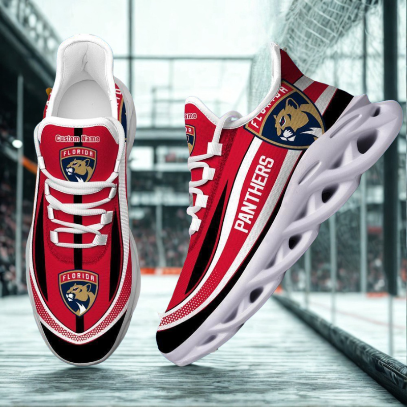 [SUPER SALE ] NEW CUSTOMIZED NHL01 FPT FLORIDA PANTHERS MAX SOUL SHOES