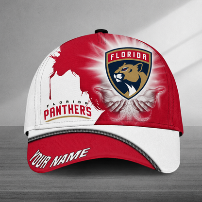 LIMITED EDITION - NEW CUSTOMIZED NHL01 FPT FLORIDA PANTHERS CLASSIC CAP