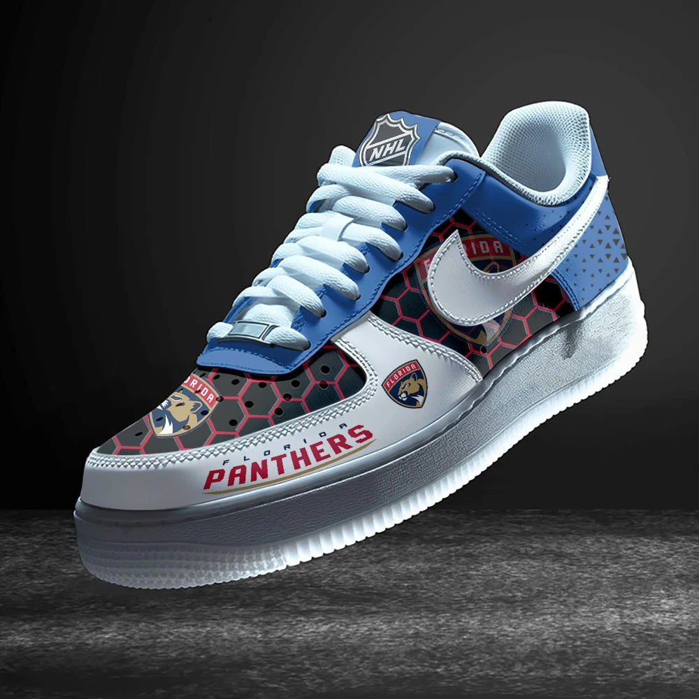 LIMITED EDITION - NEW CUSTOMIZED NHL01 FPT FLORIDA PANTHERS AF1 SHOES
