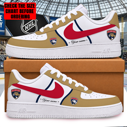 LIMITED EDITION - NEW CUSTOMIZED NHL01 FPT FLORIDA PANTHERS AF1 SHOES