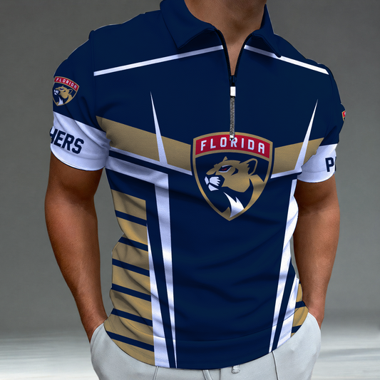 LIMITED EDITION - NEW CUSTOMIZED NHL01 FPT FLORIDA PANTHERS POLO SHIRT