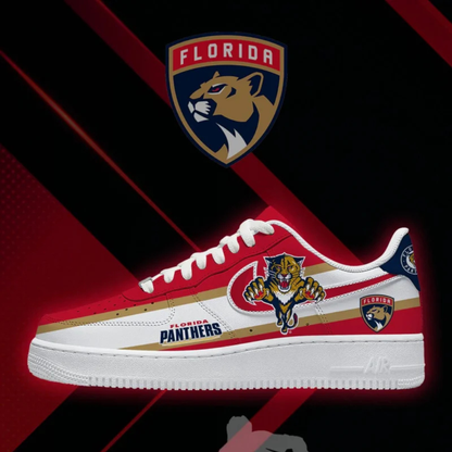 LIMITED EDITION - NEW CUSTOMIZED NHL01 FPT FLORIDA PANTHERS AF1 SHOES