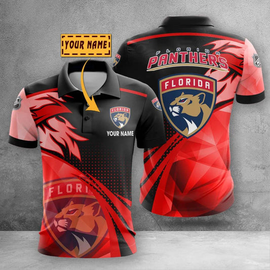 LIMITED EDITION - NEW CUSTOMIZED NHL01 FPT FLORIDA PANTHERS POLO SHIRT, ZIP POLO SHIRT & T-SHIRTS