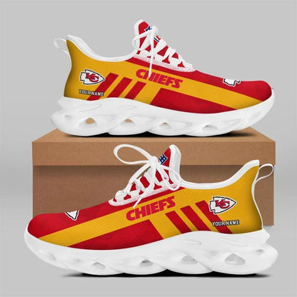 LIMITED EDITION - NEW CUSTOMIZED NFL01 KCC KANSAS CITY CHIEFS UNISEX MAX SOUL SHOES