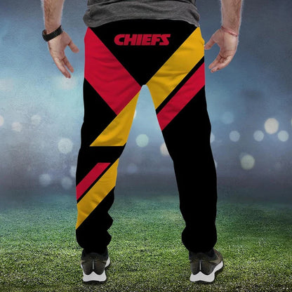 LIMITED EDITION - NEW CUSTOMIZED NFL01 KCC KANSAS CITY CHIEFS SWEATPANTS