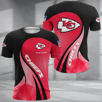 LIMITED EDITION - NEW CUSTOMIZED NFL01 KCC KANSAS CITY CHIEFS POLO, T-SHIRT & SHORT PANTS SET
