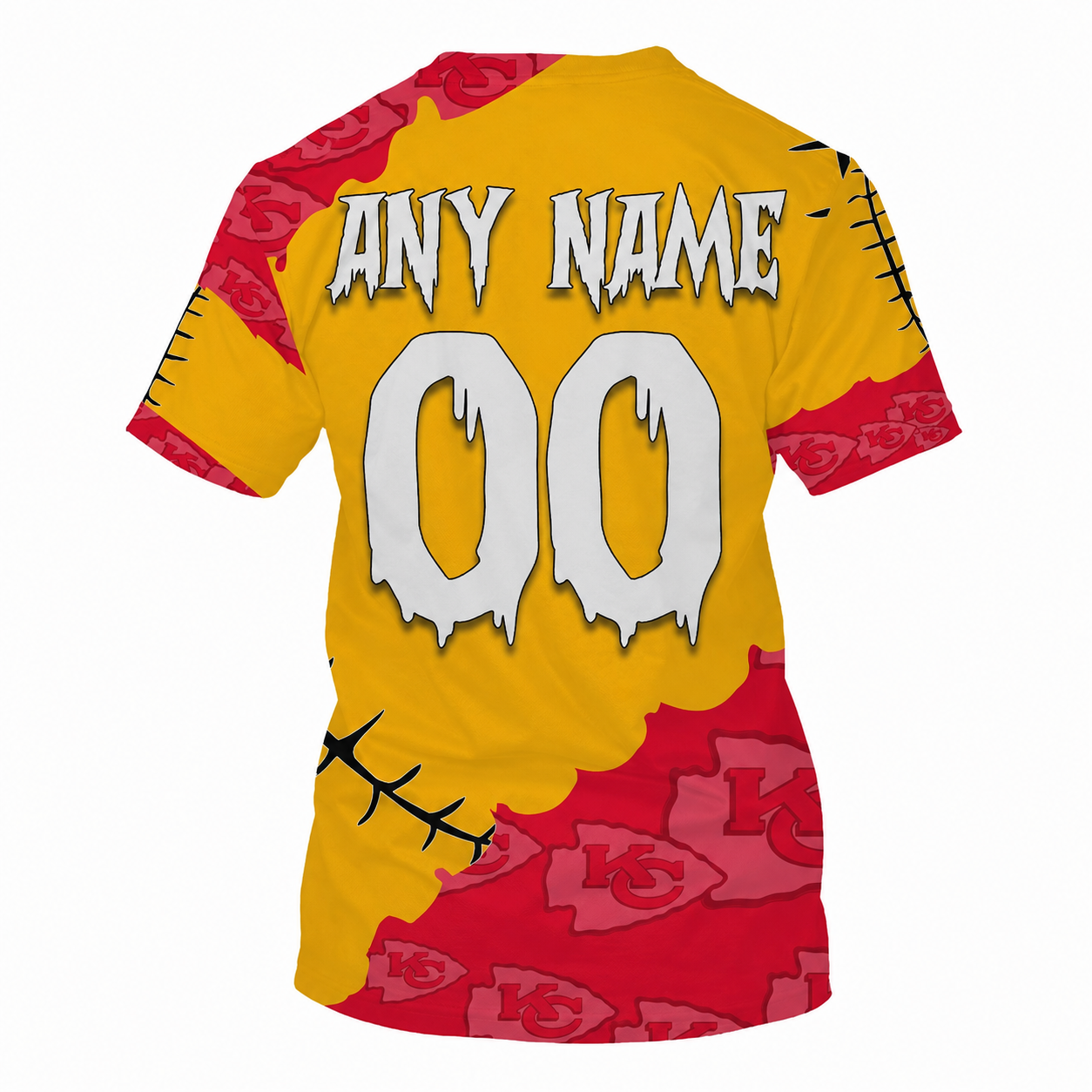LIMITED EDITION - NEW CUSTOMIZED NFL01 KCC KANSAS CITY CHIEFS HALLOWEEN SKULL APPAREL FOR FANS