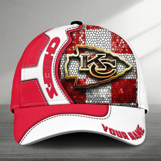 LIMITED EDITION - NEW CUSTOMIZED NFL01 KCC KANSAS CITY CHIEFS CLASSIC CAP