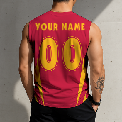 LIMITED EDITION - NEW CUSTOMIZED NFL01 KCC KANSAS CITY CHIEFS MEN'S GYM SHIRT