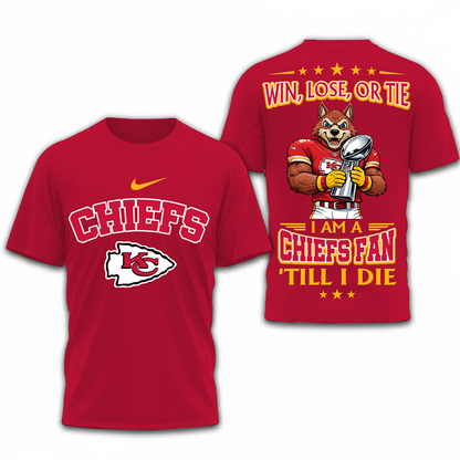 LIMITED EDITION - NEW CUSTOMIZED NFL01 KCC KANSAS CITY CHIEFS UNISEX T-SHIRT, POLO, HOODIE & JACKETS